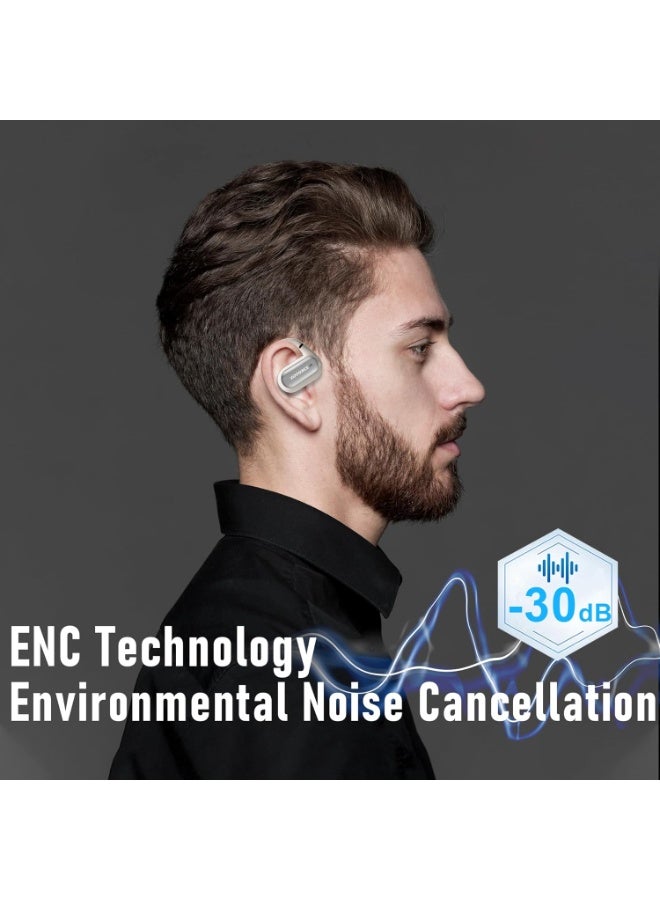 ZIPFORCE True Wireless Earbuds, Headphones 4-Mics ENC Clear Call, Open-Ear Bluetooth 5.3, Bluetooth Earbuds Touch Control, IPX6 Waterproof TWS, Light-Weight Earphones - Image 3