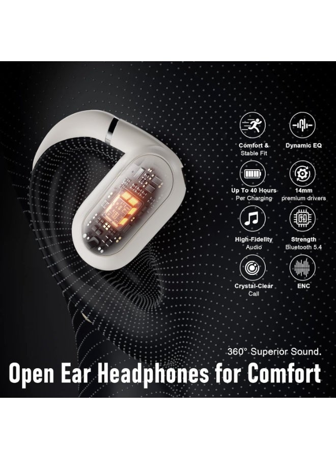 ZIPFORCE True Wireless Earbuds, Headphones 4-Mics ENC Clear Call, Open-Ear Bluetooth 5.3, Bluetooth Earbuds Touch Control, IPX6 Waterproof TWS, Light-Weight Earphones - Image 4