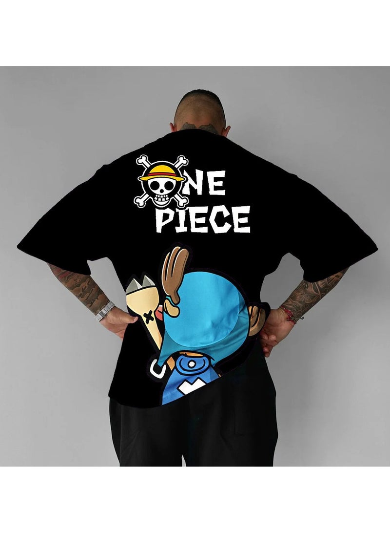 KUYING Summer One Piece Cartoon Printed T-shirt - Image 1