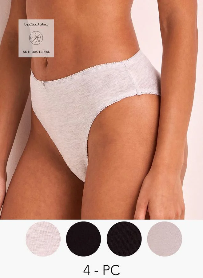 Splash FAV Set of 5   Bow Detail Classic Briefs with Scalloped Hem