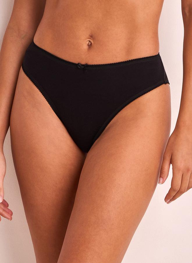 Splash FAV Set of 5   Bow Detail Classic Briefs with Scalloped Hem - Image 5