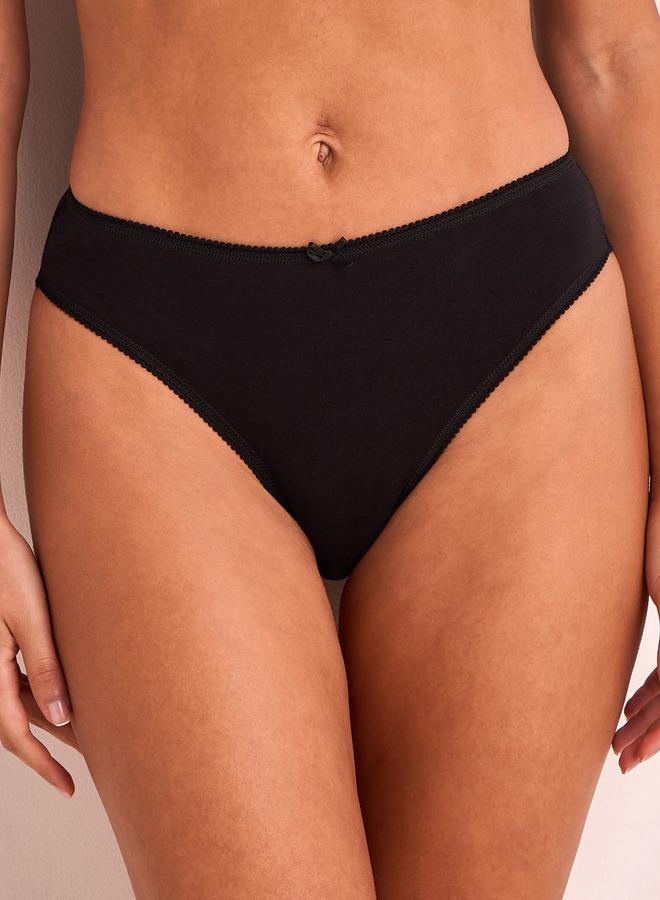 Splash FAV Set of 5   Bow Detail Classic Briefs with Scalloped Hem - Image 4