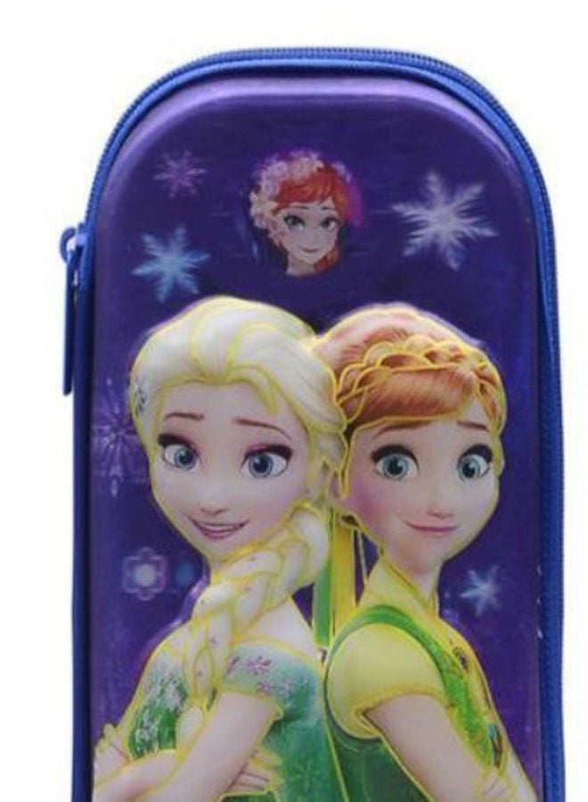 NIBEMINENT 3D Hard Shell Anna And Elsa Printed Pencil Case Multicolour - Image 2