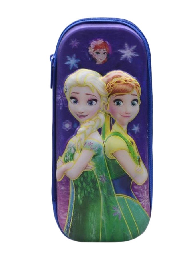 NIBEMINENT 3D Hard Shell Anna And Elsa Printed Pencil Case Multicolour - Image 1