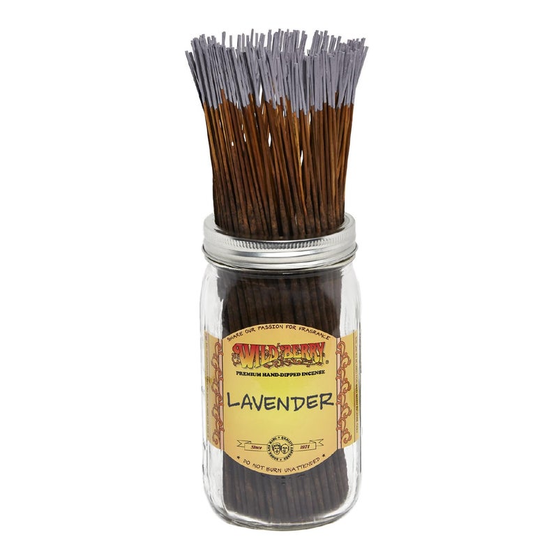 Wild Berry Wild Berry Incense Sticks  Lavender  Warm Lavender Fragrance with Lemon and Camphor  Hand Dipped in The USA 100 Count 