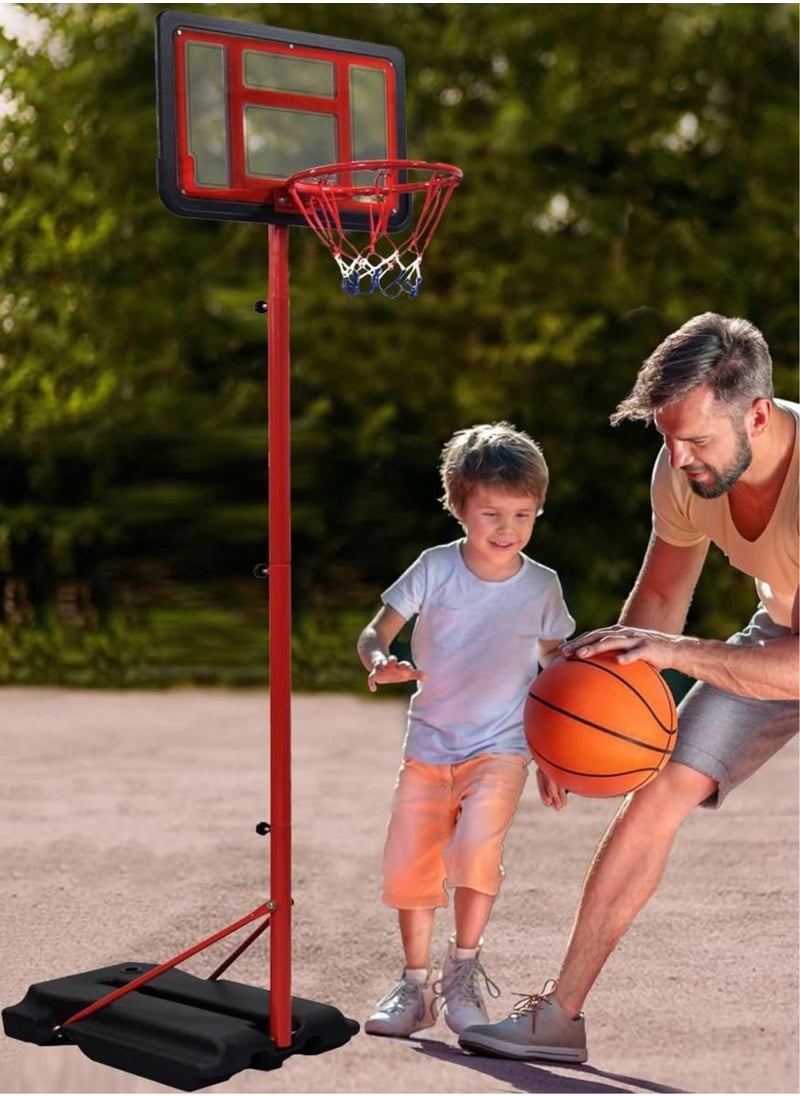 Sky Land Basketball Hoop and Stand Set, Adjustable Height 145 250 cm for Indoor/Outdoor Fun Sport Activity Game for Children EM 1869, Red  - Image 5