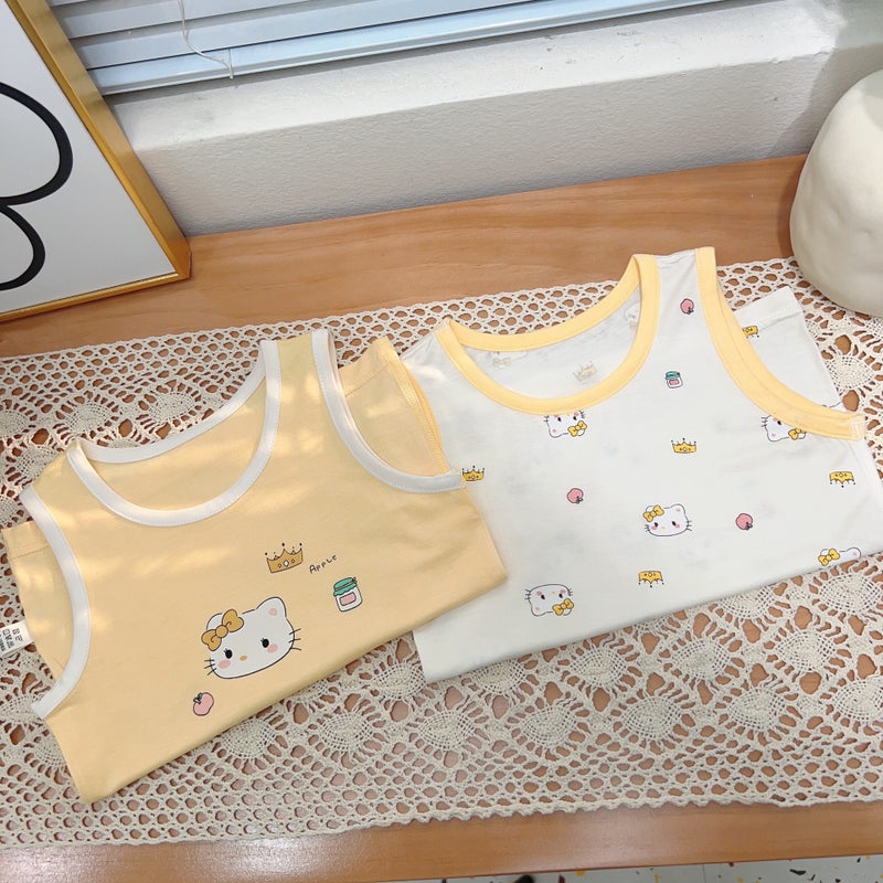 Green Bol Class A Spot Kidsren'S Combination Modal Wide Shoulder Kidsren'S Vest Cartoon Base Layer - Image 4