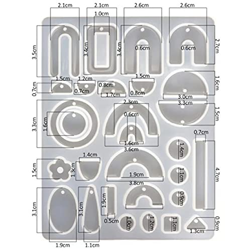 vedini Vedini™ Earring Epoxy Mold Fashion Earring Resin Mold Jewelry Pendant Silicone Mold - Drop Dangle Earring Mold - Epoxy Resin Earring Jewelry Mold - Pendant Silicone Mold - Mold for Jewelry Making - Image 2