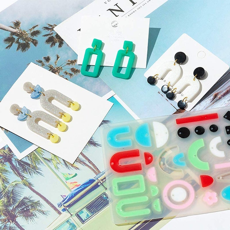 vedini Vedini™ Earring Epoxy Mold Fashion Earring Resin Mold Jewelry Pendant Silicone Mold - Drop Dangle Earring Mold - Epoxy Resin Earring Jewelry Mold - Pendant Silicone Mold - Mold for Jewelry Making - Image 5