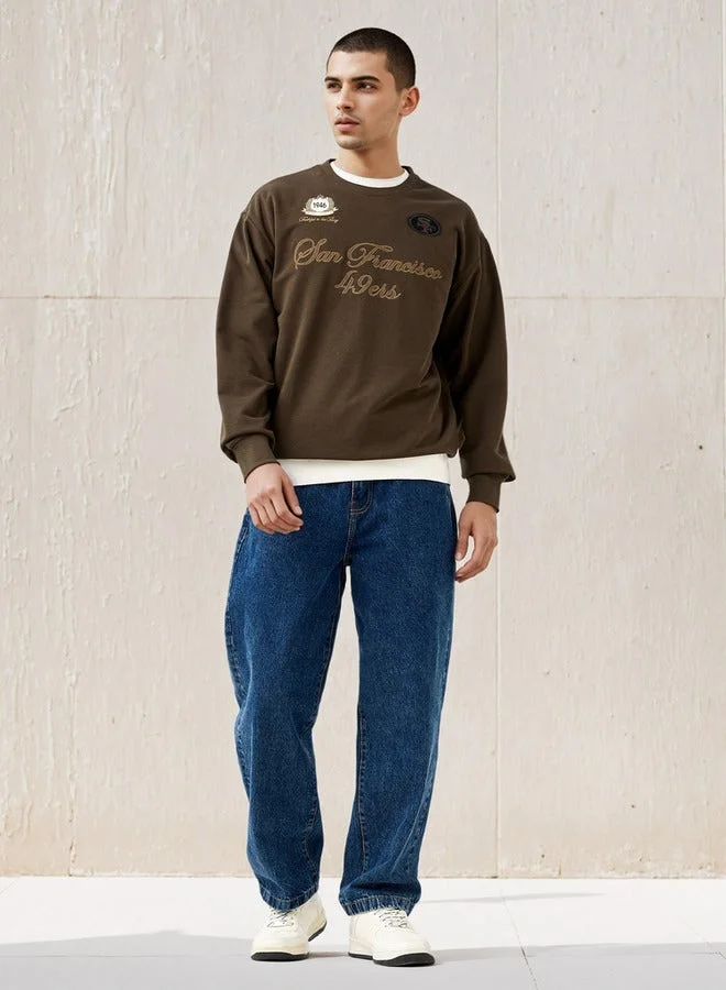 SP Characters Typographic Embroidered Sweatshirt