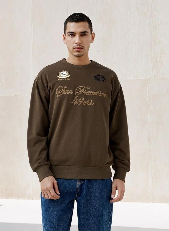 SP Characters Typographic Embroidered Sweatshirt