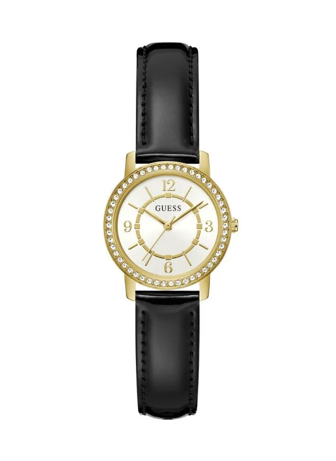 جس Melody Leather Strap Analog Watch