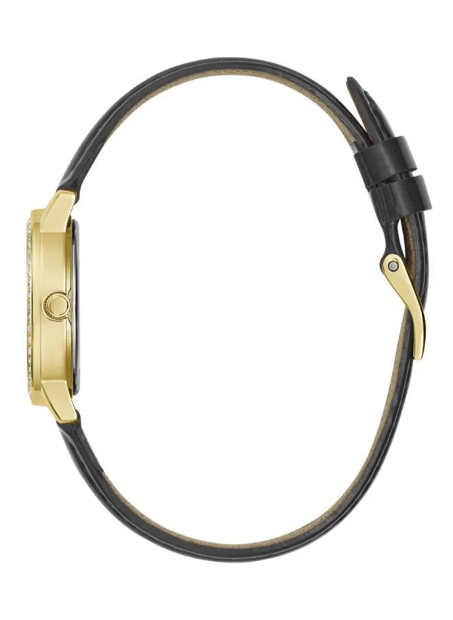 جس Melody Leather Strap Analog Watch