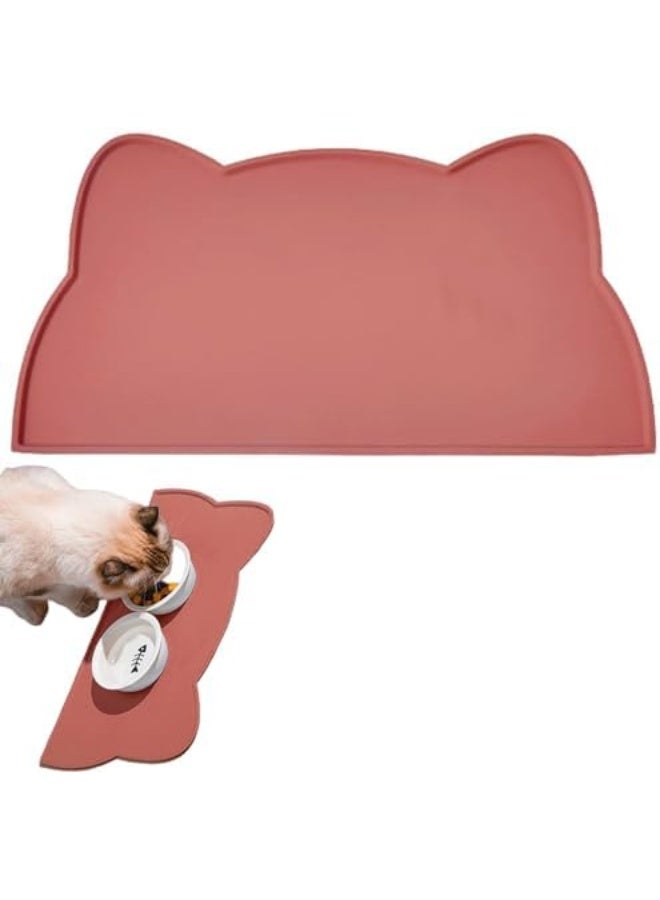 Pet Food Mat, Pets Silicone Bowl Mats, Pets Feeding Mats, Waterproof Dog Cat Pet Place mat Premium Silicone FDA Grade Non-stick Non Slip Anti Spill Easy Clean - Image 1