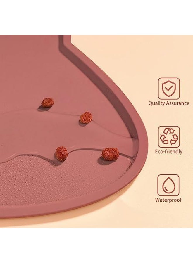 Pet Food Mat, Pets Silicone Bowl Mats, Pets Feeding Mats, Waterproof Dog Cat Pet Place mat Premium Silicone FDA Grade Non-stick Non Slip Anti Spill Easy Clean - Image 3