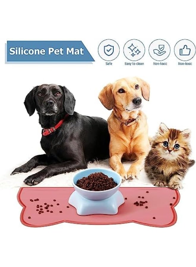 Pet Food Mat, Pets Silicone Bowl Mats, Pets Feeding Mats, Waterproof Dog Cat Pet Place mat Premium Silicone FDA Grade Non-stick Non Slip Anti Spill Easy Clean - Image 5