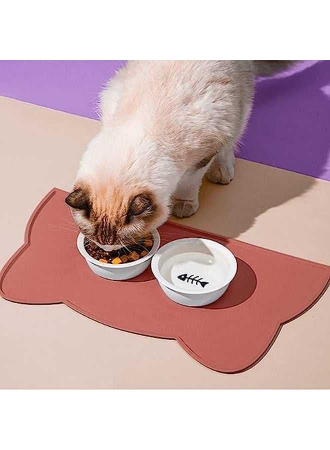 Pet Food Mat, Pets Silicone Bowl Mats, Pets Feeding Mats, Waterproof Dog Cat Pet Place mat Premium Silicone FDA Grade Non-stick Non Slip Anti Spill Easy Clean - Image 2