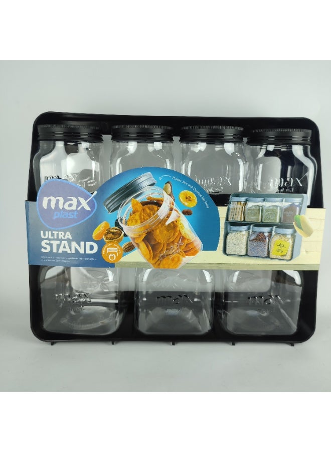 MaxPlast 2-Tier Jar Set – Mixed Sizes Airtight Plastic Containers for Pantry & Kitchen Storage Multi colour - Image 5
