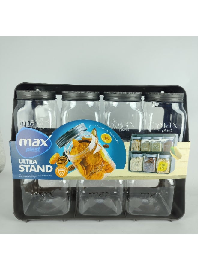 MaxPlast 2-Tier Jar Set – Mixed Sizes Airtight Plastic Containers for Pantry & Kitchen Storage Multi colour - Image 4