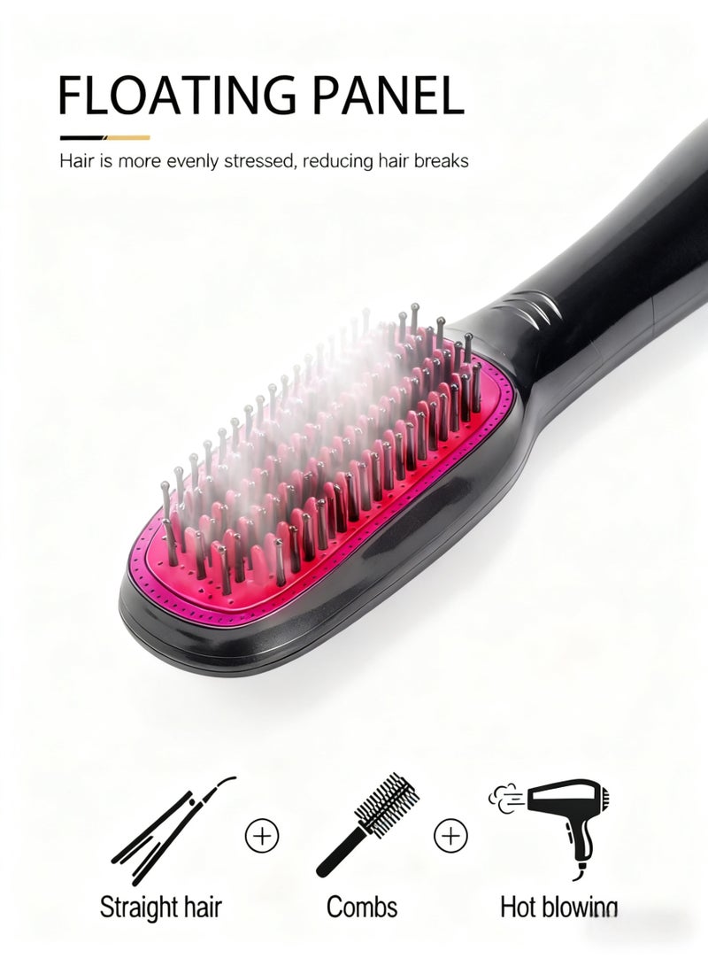 3 in 1 Professional Hair Dryer Brush - 1200 Watt Ceramic Dryer & Styler | Fast Drying & Styling Tool (Grey/Pink) - Image 5