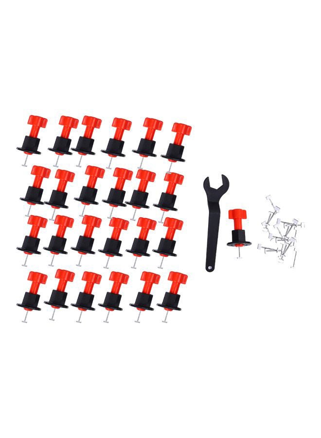 XiuWoo 51-Piece Tile Spacers And Leveler Set Red/Black - Image 1