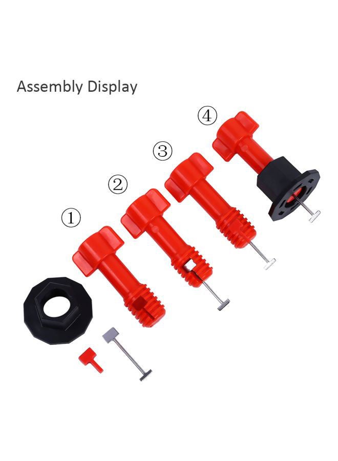 XiuWoo 51-Piece Tile Spacers And Leveler Set Red/Black - Image 4