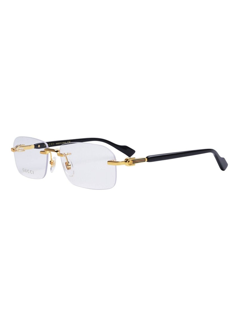 GUCCI GG1221O 001 Gold Black 56 mm L Size Unisex Eyeglasses - Image 1