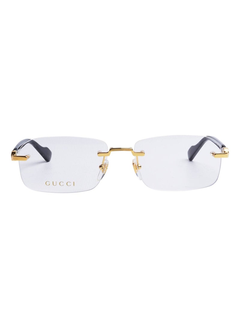 GUCCI GG1221O 001 Gold Black 56 mm L Size Unisex Eyeglasses - Image 2