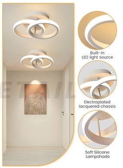 YATAI LIGHTING Modern LED Ceiling Light Flush Mount for Bedroom - Modern Round Dimmable Fixture with Adjustable Lighting, Three Color Temperature, and 16W Power  - Image 4
