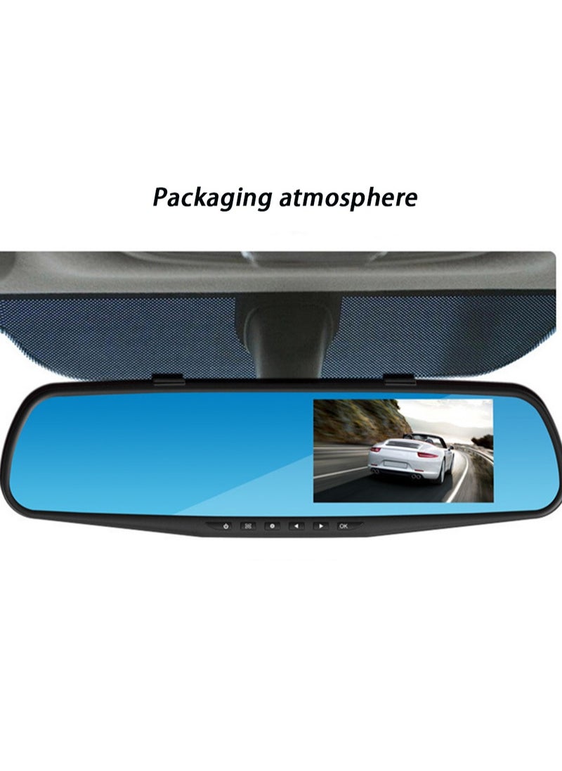 Furtey - 4.5-inch Dual Lens Driving Recorder ,With Reverse Camera ,HD Display Screen Tachograph ,Front & Inside & Rear Camera Driving Recorder, 140°Wide Angle ,Support Loop Recording,Time-mark Motion Detection - Image 1
