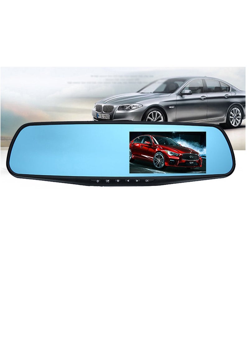 Furtey - 4.5-inch Dual Lens Driving Recorder ,With Reverse Camera ,HD Display Screen Tachograph ,Front & Inside & Rear Camera Driving Recorder, 140°Wide Angle ,Support Loop Recording,Time-mark Motion Detection - Image 1