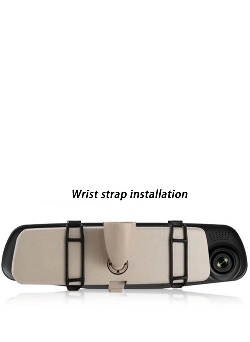 Furtey - 4.5-inch Dual Lens Driving Recorder ,With Reverse Camera ,HD Display Screen Tachograph ,Front & Inside & Rear Camera Driving Recorder, 140°Wide Angle ,Support Loop Recording,Time-mark Motion Detection - Image 1
