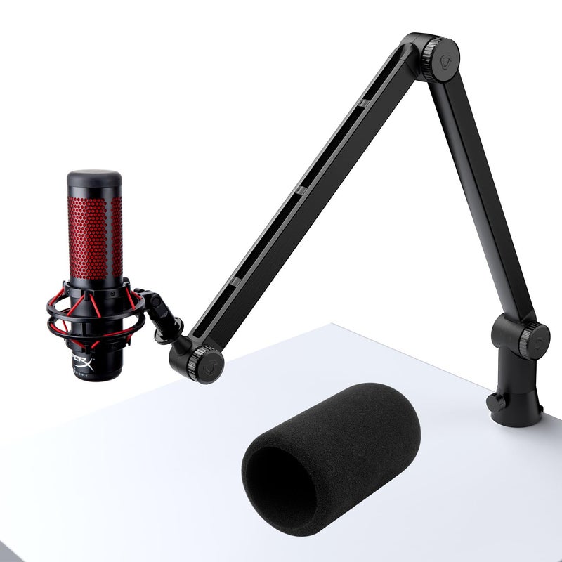 SUNMON HyperX QuadCast Boom Arm - Upgraded Heavy Duty Mic Arm with HyperX QuadCast Pop Filter, 360Â° Rotatable Microphone Arm for HyperX QuadCast, QuadCast S - Image 1
