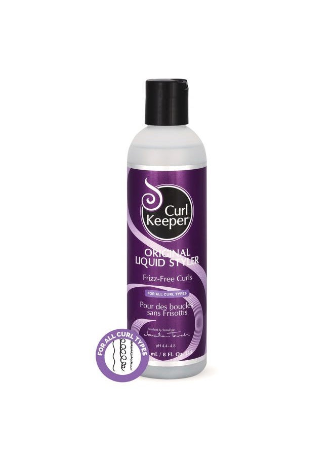 Curl Keeper Original Curl Keeper Anti-Frizz Curl Defining Hair Styler (8 Oz) - Lightweight Curl Definer Liquid Gel for All Weather Conditions - Wavy & Curly Hair Products for Women (Cream Alternative)  - Image 1
