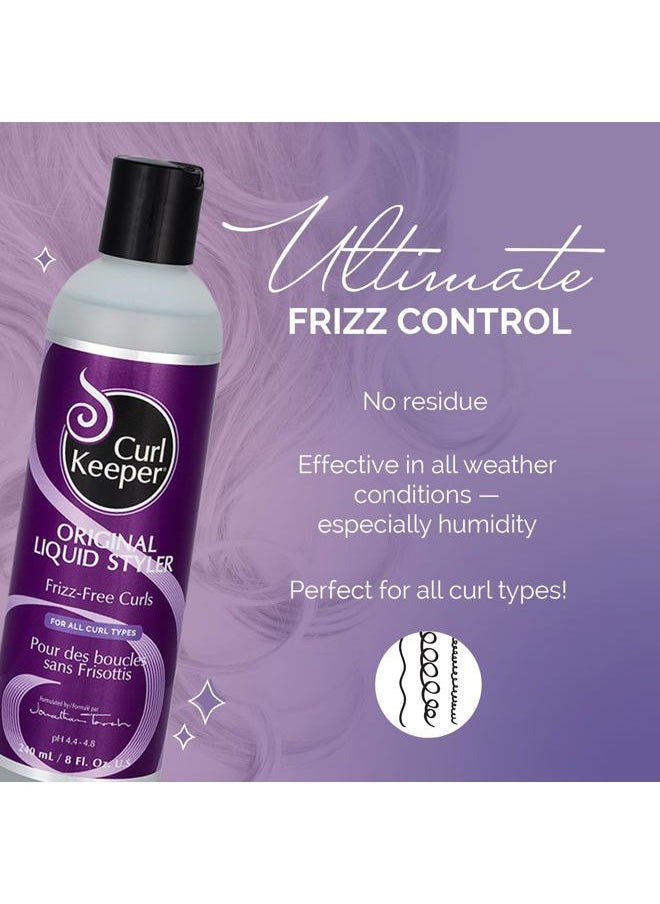 Curl Keeper Original Curl Keeper Anti-Frizz Curl Defining Hair Styler (8 Oz) - Lightweight Curl Definer Liquid Gel for All Weather Conditions - Wavy & Curly Hair Products for Women (Cream Alternative)  - Image 2