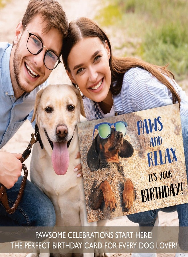 Gooji 5x7 Paws and Relax Dachshund Birthday Card - Funny Dog-Themed Greeting Card with Relaxing Beach Vibes for Animal Lovers and Special Celebrations - Image 5