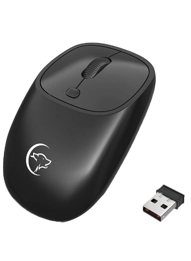 NIBEMINENT Rechargeable Wireless Mouse Black  - Image 1