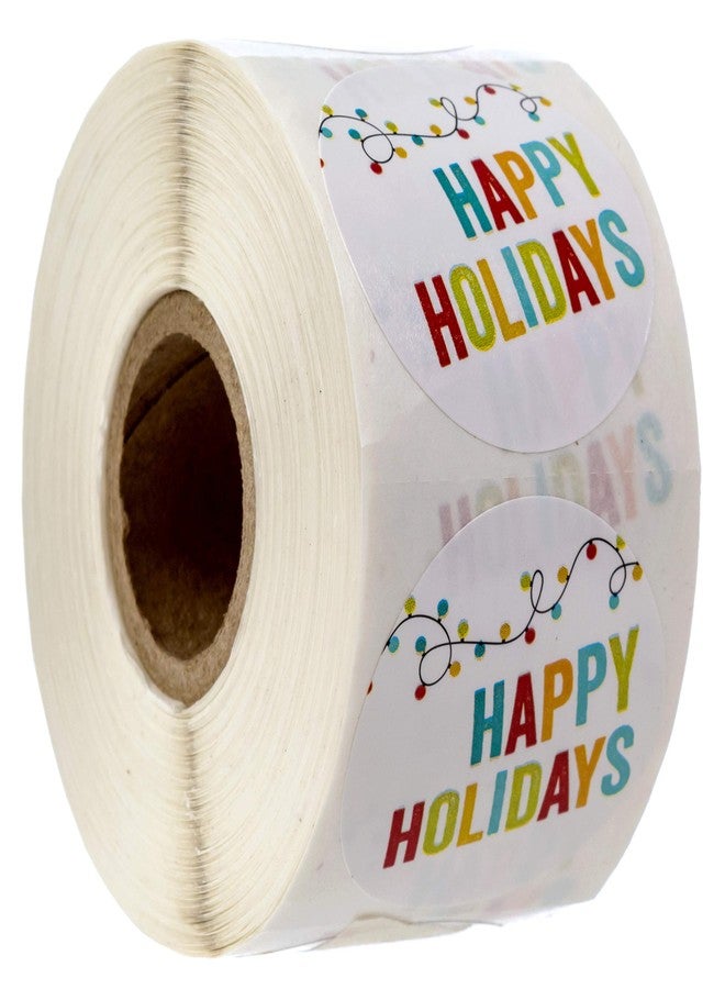 SBlabels String of Lights Happy Holidays Stickers / 500 Festive Christmas Lights Labels / 1.5" Small Business Holiday Label/Winter Envelope Seals/Made in The USA - Image 1