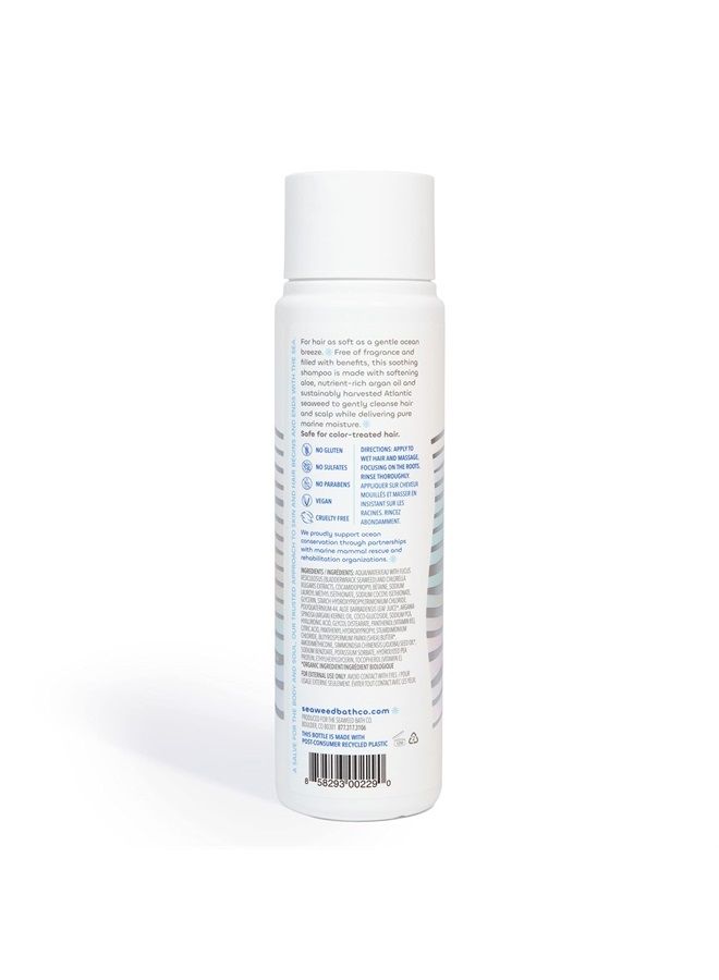 The Seaweed Bath Co. Seaweed Bath Co. Gentle Shampoo, Unscented, 12 Ounce, Sustainably Harvested Seaweed, Aloe, Argan Oil, For Dry and Damaged Hair 