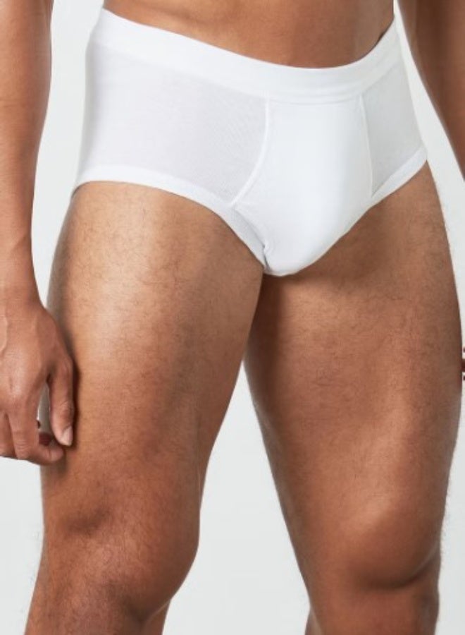 لوكس طقم ملابس داخلية أساسية فاخر من 3 قطع باللون الأبيض - Image 3