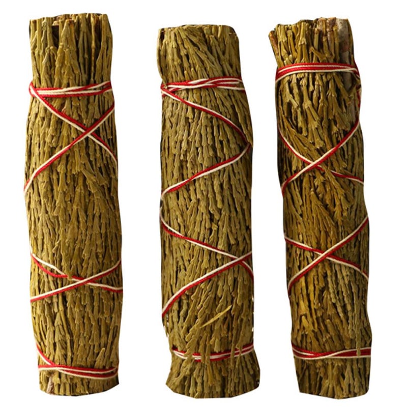 Natural Cedar Smudge Sticks Bundle 3pcs For Meditation Air Purification Home Cleansing - Image 2
