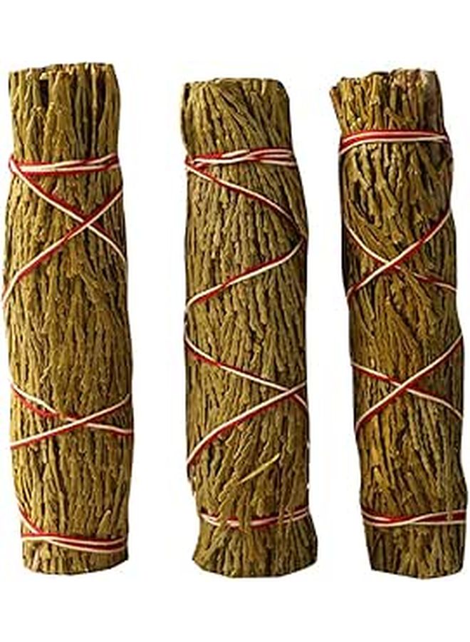 Natural Cedar Smudge Sticks Bundle 3pcs For Meditation Air Purification Home Cleansing - Image 1