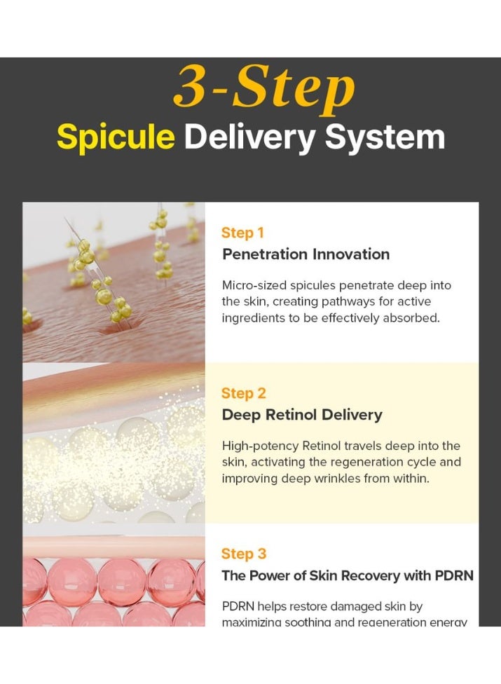 MARY & MAY Spicule Retinol PDRN Cream 30ml – Fragrance Free Vegan Korean Skincare with Retinol 1000ppm, Spicule 2000ppm, PDRN, CICA & Panthenol - Image 4