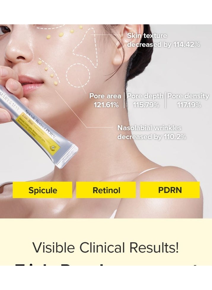 MARY & MAY Spicule Retinol PDRN Cream 30ml – Fragrance Free Vegan Korean Skincare with Retinol 1000ppm, Spicule 2000ppm, PDRN, CICA & Panthenol - Image 5