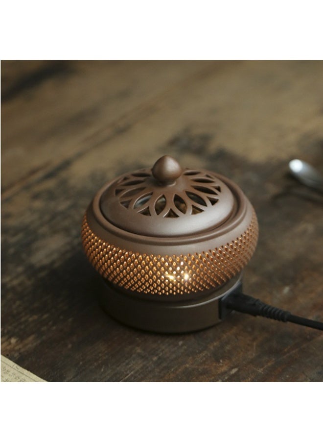 الأزرق جي دبليو مبخرة عطرية إلكترونية 110 فولت مبخرة بخور إلكترونية بمبخرة بخور عطرية بمؤقت مؤقت منظم لدرجة الحرارة بتسخين كهربائي بخور اللافندر مبخرة بخور بخور مبخرة بخور - Image 3