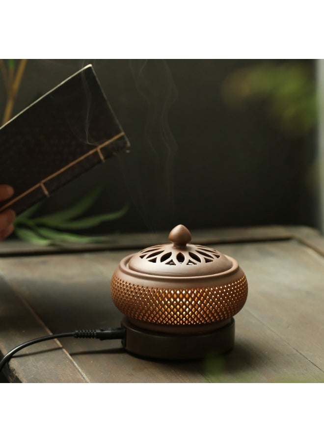 الأزرق جي دبليو مبخرة عطرية إلكترونية 110 فولت مبخرة بخور إلكترونية بمبخرة بخور عطرية بمؤقت مؤقت منظم لدرجة الحرارة بتسخين كهربائي بخور اللافندر مبخرة بخور بخور مبخرة بخور - Image 4