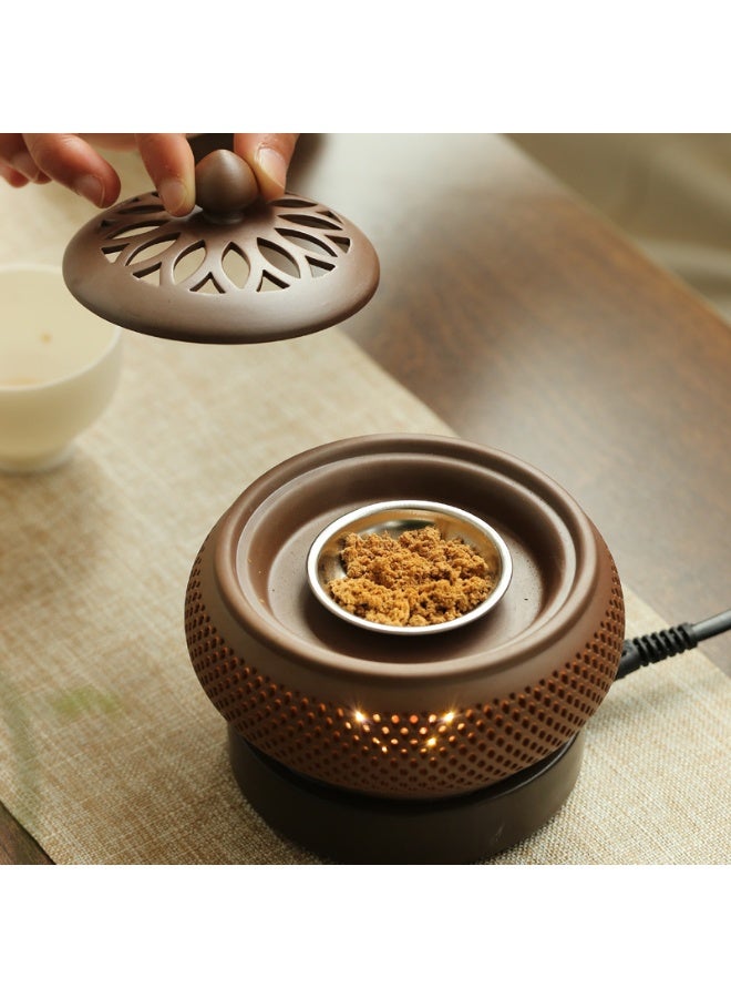 الأزرق جي دبليو مبخرة عطرية إلكترونية 110 فولت مبخرة بخور إلكترونية بمبخرة بخور عطرية بمؤقت مؤقت منظم لدرجة الحرارة بتسخين كهربائي بخور اللافندر مبخرة بخور بخور مبخرة بخور - Image 5