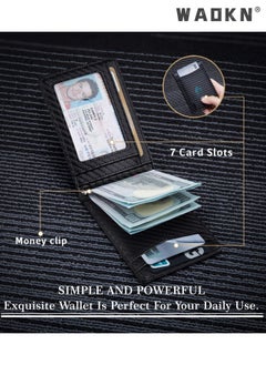 Wallet for Men Slim Larger Capacity with Wallet, Bifold RFID Blocking Front Pocket Wallets Minimalist Credit Card Holder with Money Clip for Men with ID Window Gift Box(Black) - pzsku/Z22814ECAD36E3E50C6DCZ/45/_/1706587333/6b5d64e6-cc01-4feb-bb44-74acd0c253d7