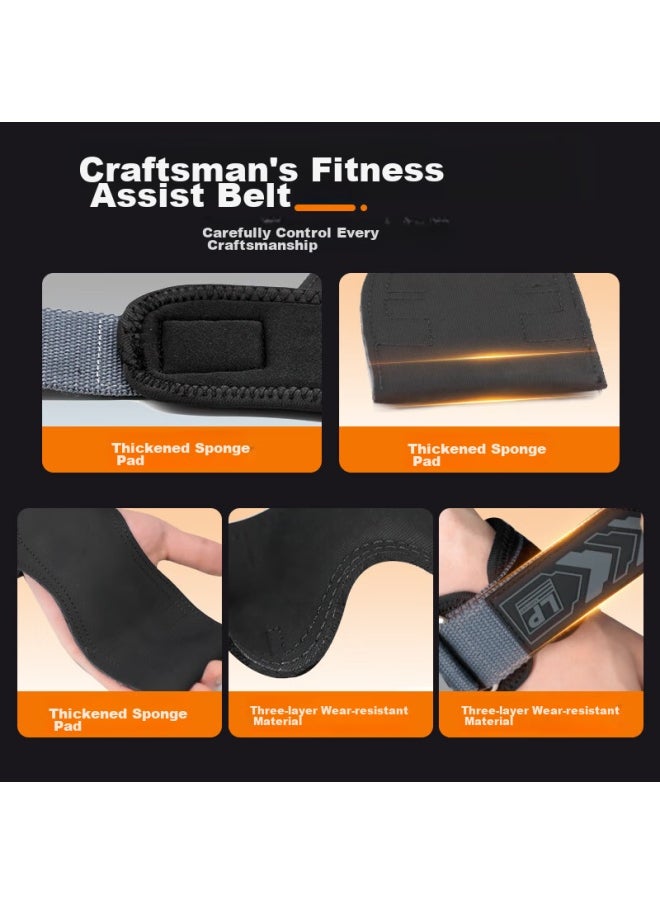 LP Lp Fitness Assistance Band Hard Pull Wrist Guard Men And Women Grip Band Pull-up Palm Guard Gloves Assist Wristband For Pull-ups  - Image 3