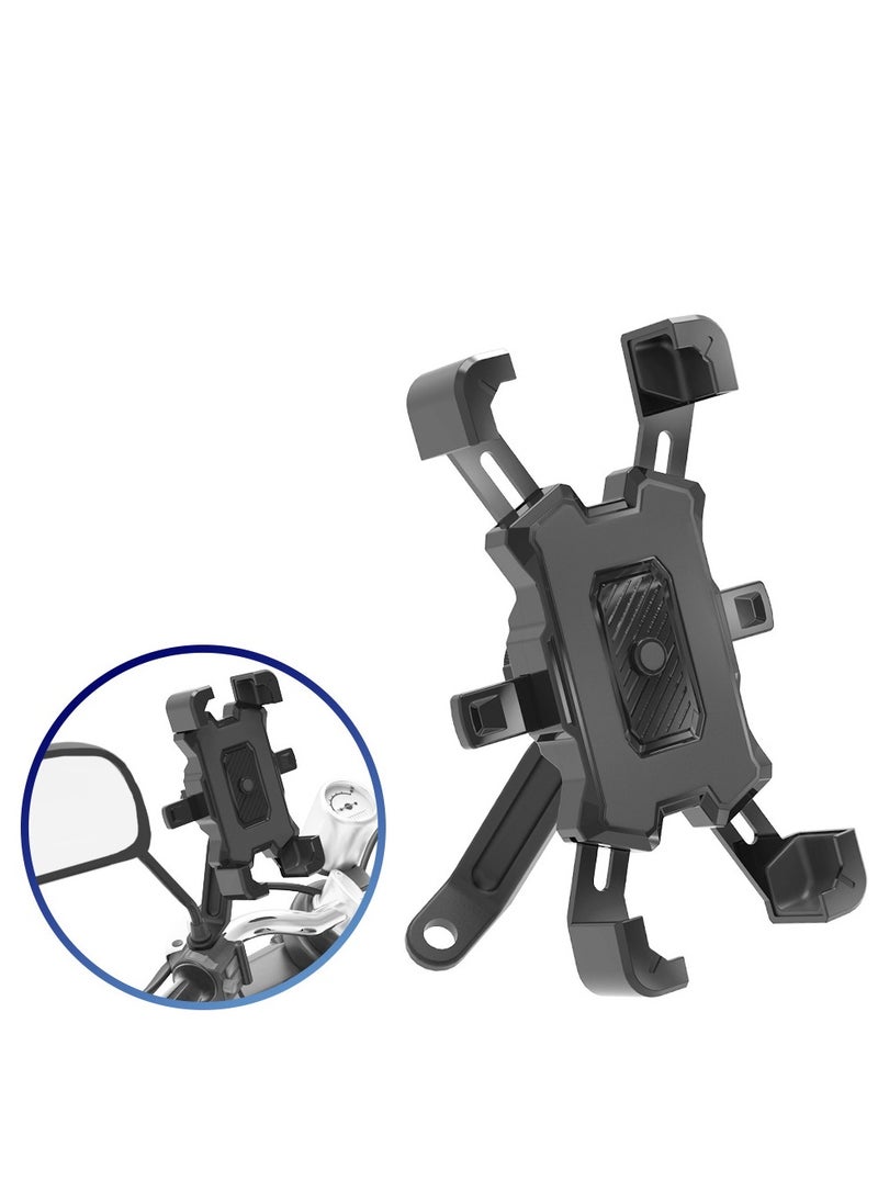 Cuken Cycling Phone Mounts Bike Phone Mount Motorcycle Handlebar Rotation Easy Install and Quick Release Support One Click Lock Sturdy and Safe Holder for iPhone and More 4.5-7.0 inch Any Smartphones  - Image 4